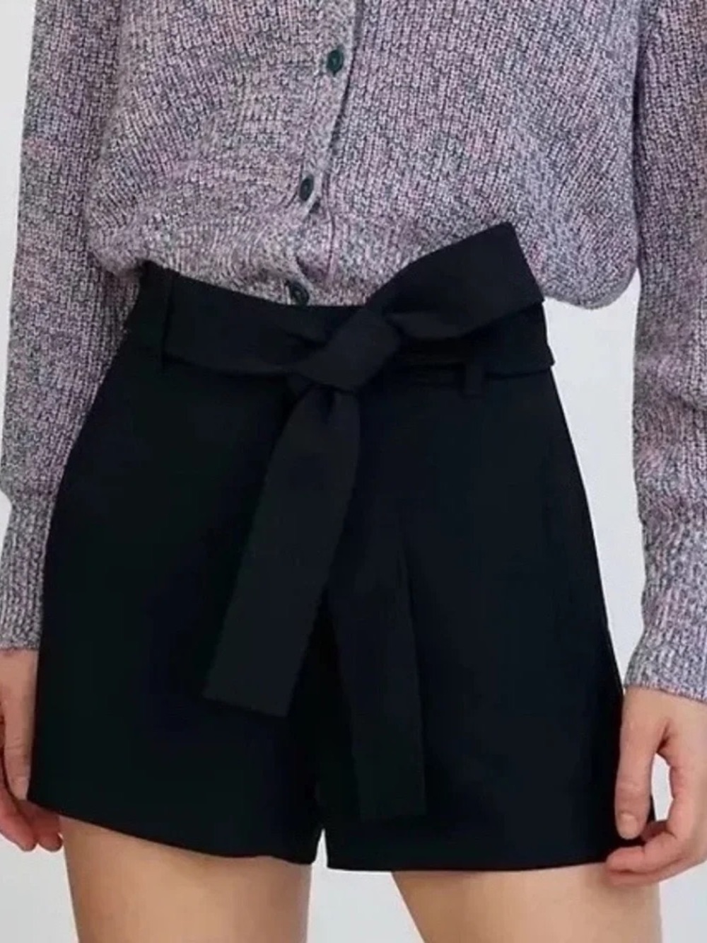 Wilfred Tie Front Shorts - Black